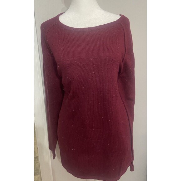 Karen Scott New Sweater Women’s Size L Burgundy Long Sleeve Round Neck . LTOP862 - Picture 3 of 7